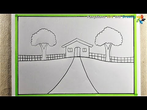 Kids Easy Scenery Drawing || Easy rules for drawing scenes for kids