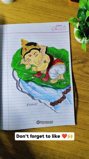 Ganesha Drawing,🥰#shorts #drawing #art #ganesh#ganesha #ganeshchaturthi