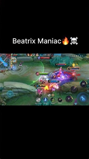 Beatrix Maniac🔥☠️ -#mlbb #mobilelegends #mlbbshorts #shorts #beatrix #maniac