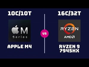 Apple M4 (10-Core) vs AMD Ryzen 9 7945HX – CPU Comparison (Performance & Efficiency Tests)
