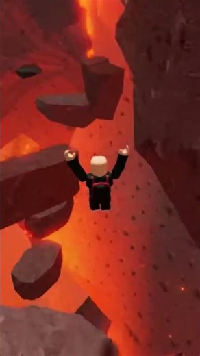 ESCAPING a ROBLOX VOLCANO Before the Lava Gets Me 🌋🔥 #shorts