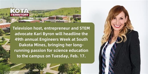 Former MythBusters Host Kari Byron to Kick Off Engineers Week at South Dakota Mines