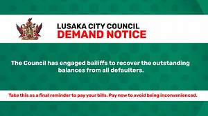 The Lusaka City Council wishes to notify all individuals and business property owners who have not settled their bills for property rates for the second half and the first half of 2025 to clear their outstanding balances by 31st December, 2025. Visit the Customer Service at Civic Centre or see details in this video. | Crown TV Zambia