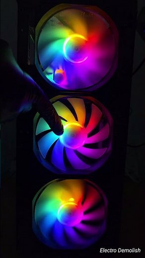 Mesmerizing RGB Cooling Fans in 4K 60FPS 🌈🌀 Ultra Smooth Spinning Test