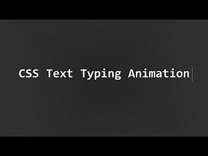 Create a Typewriter Effect Animation Using Only CSS & HTML | CSS Text Typing Animation