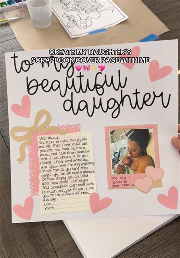Creating a Beautiful Scrapbook Cover Page for My Daughter