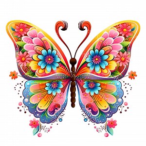 Cute Floral Butterfly PNG Clipart, Transparent Watercolor Kids/adult Design,printable Sublimation,commercial Use,baby Shower Magical PNG Art - Etsy