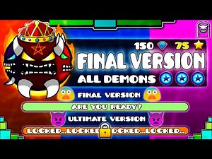 [REBIRTH LEVELS] All Official Demons of Geometry Dash (Clustep, Toe 2, Deadlocked) in FINAL VERSION