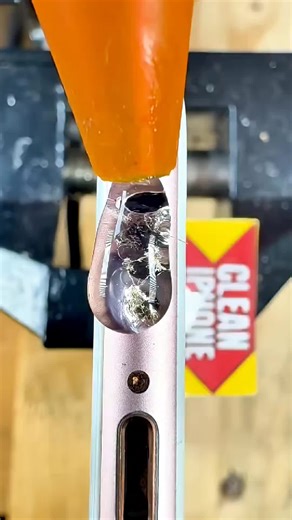 Cleaning iPhone Speakers with Hot Glue Method