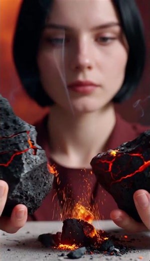 ASMR Crushing a Glowing Lava Rock | Satisfying Cracks, Pops & Smoke Sounds | Volcanic Relaxation