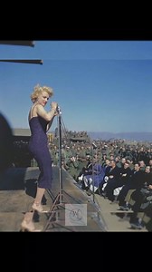 Marilyn Monroe Entertains US Troops in Korea (1954) | Rare Old Hollywood History & Iconic Performance” . . . . #CinemaLegends #GoldenAgeOfHollywood #HollywoodLegend #LegendaryBeauty #ForeverMarilyn #RareHistory #fbviral #fblifestyle #viralnow #reelionwildlenshistoric | Wild Lens Historic