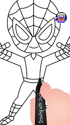Learn to draw Spiderman step by step with ChuChu! 🕷️✏️ #ChuChuTV #DrawingFun #KidsLearning | ChuChu TV Kids Songs & Stories