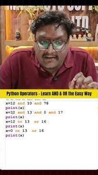 AND vs OR Operator – Easy Explanation 🤯 #python