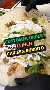 1M views · 14K reactions | Chicken burrito? You got it!  Evan is building this chicken burrito loaded with lemon cilantro rice, black beans, queso, mex blend cheese, onions, lettuce, sour cream, and guac, all wrapped and grilled to perfection. Order yours today!  #chickenburrito #chicken #burrito #burritolover #burritolovers #chickenlovers #detroit #whitelake #detroitmi #whitelakemi #detroitmichigan #whitelakemichigan #detroitfood | Seaviche | Facebook