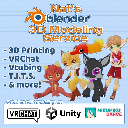 Custom 3D Modeling Service - Bjdsー3d Print Stlsーvrchat, Vtubers, 3dmodel Edits, Fursuit Head Bases & More - Etsy