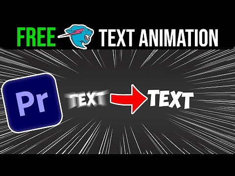 FREE TEXT ANIMATION PRESET LIKE MR BEAST - Premiere Pro