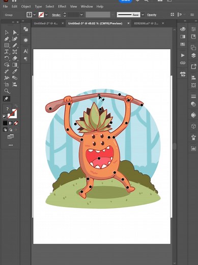 Reshape strokes and shapes with Puppet Wrap Tool #adobeillustratortutorial #adobeillustrator #Adobe