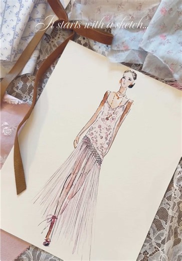 From sketchbook to lovestory…LoceShackFancy Spring 2026 Launches TOMORROW✨💗🌸 #loveshackfancy #spring #spring2026 #nyfw #dreamy