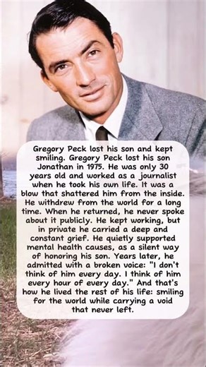 Gregory Peck’s Hidden Wound: A Father’s Endless Grief #lifelessons #truestory #life