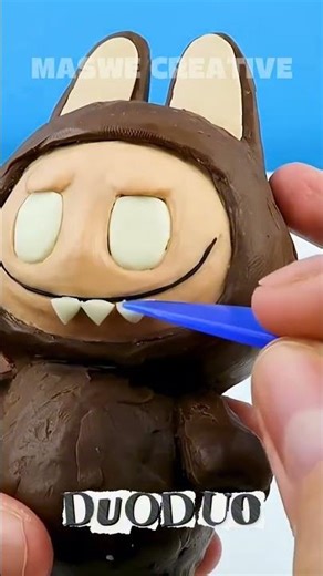LET'S MAKE IT! DUODUO character Labubu made with clay #diy #clay #labubu