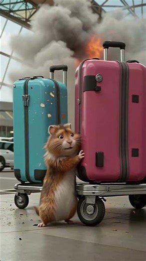 Cute Hamster Saves Family from Rocket Strike! 🐹💥 Dubai Airport Chaos