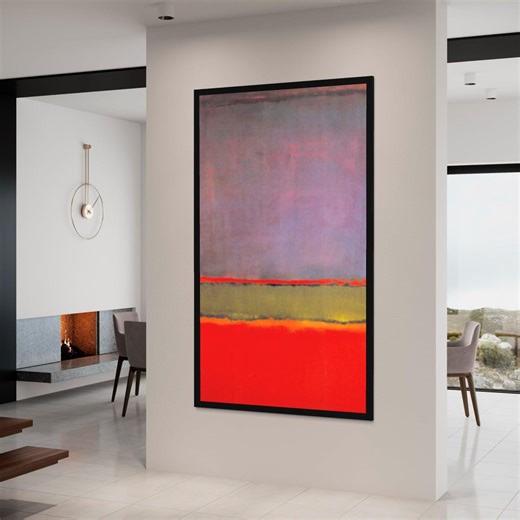 Color Field Abstract Canvas, Modern Geometric Wall Art, Contemporary Home Decoration, Vibrant Red and Purple Canvas, Canvas Print Art - Etsy