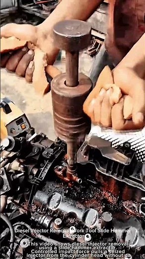 Diesel Injector Removal Work Tool Slide Hammer Extractor #worktool