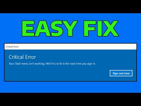 How To Fix Your Start Menu Isn't Working Error in Windows