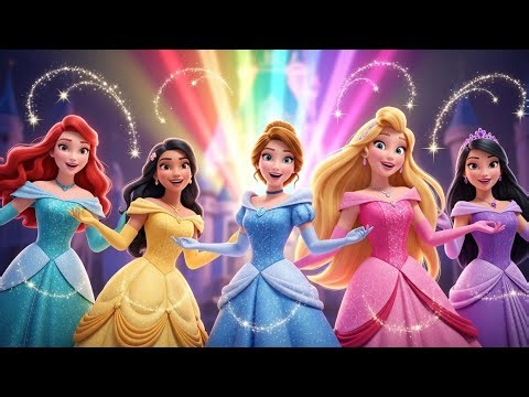 💃🌟 All Disney Princesses Unite for a Magical Dance! 👑🎶 Enchanted Night Party! ✨🌙