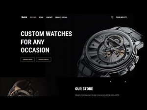 Create a Modern Watch Store Web Design using HTML, CSS and Javascript