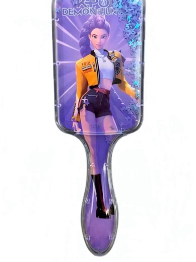 THIS KPOP Demon Hunter brush SLAPS ✨ Clear glitter-star case iconic character print—detangles hair AND doubles as a must-have stan collectible! Perfect daily accessory for KPOP fans. Grab yours before it’s gone 👉 Link in bio #KPOPDemonHunter #KpopMerch #GlitterHairBrush #StanEssentials #TikTokShopFinds