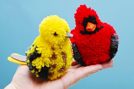 Pom Pom Birds | Easy Pom Pom Bird Craft