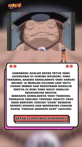 Katak legendaris gamamaru #naruto #narutouzumaki #narutoshippuden #anime #fyp #monetisasikonten #sorotan | Menma Kun