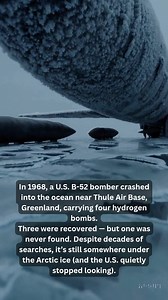 In 1968, tragedy struck during a routine Cold War mission when a U.S. B-52 bomber carrying four hydrogen bombs crashed into the frozen waters near Thule Air Base in Greenland. The accident occurred after a fire broke out on board, forcing the crew to abandon the aircraft as it disintegrated over the Arctic. In the frantic recovery operation that followed, three of the nuclear bombs were located and secured — but one vanished beneath the ice. Despite extensive searches involving submarines, diver