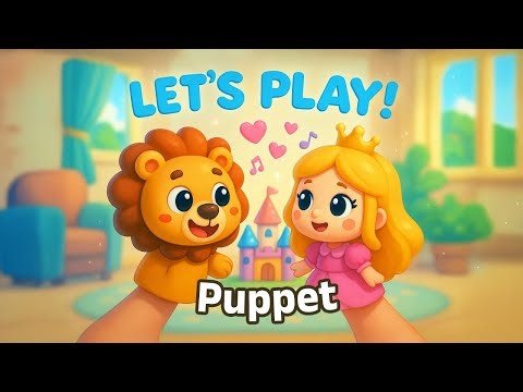 Puppet Play Song for Kids 🎭 | Fun Hand Puppet Nursery Rhyme | Animal, Hero & Princess