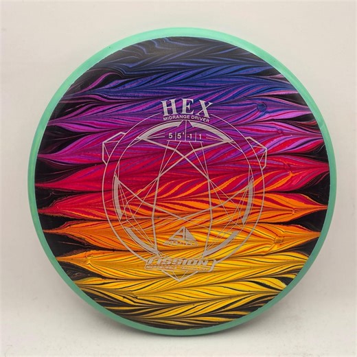 Axiom Fission Hex | Custom "sunset Feather" Hand-dyed Disc - Brand New 167g - Etsy