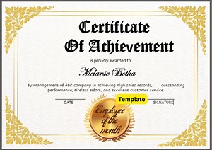 Employee of the Month | Certificate of Appreciation | Editable Microsoft Word Template | Landscape - Etsy