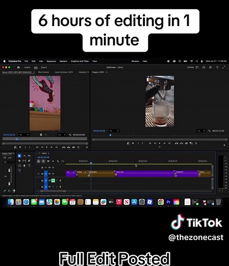 First time learning premier pro, I think I’m starting to get the hang of it. #premierpro #editing #timeline