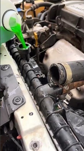 Adding coolant to the radiator