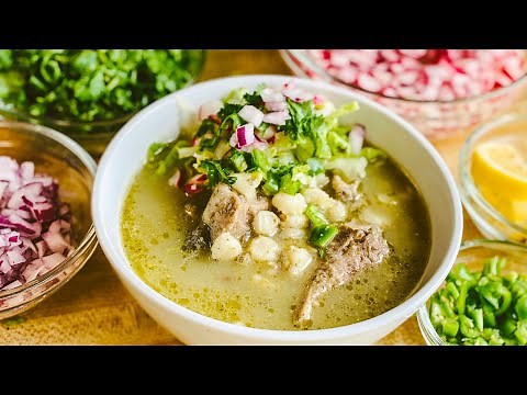 POZOLE VERDE de PUERCO con espinazo y costilla ( mi estilo Green POZOLE )
