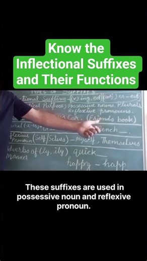 || Know the Inflectional Suffixes and Their Functions || English Grammar Lesson
