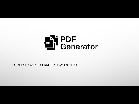 PDF Generator | MSD Automations | Salesforce | Sign PDF