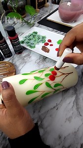 Painting a Candle for Christmas #ChristmasCrafts #ChristmasTime #Candles #Painting | Colors N Shades-The magical Rendering