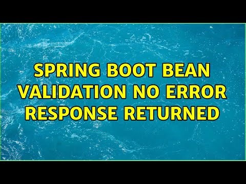 Spring Boot Bean Validation No Error Response Returned