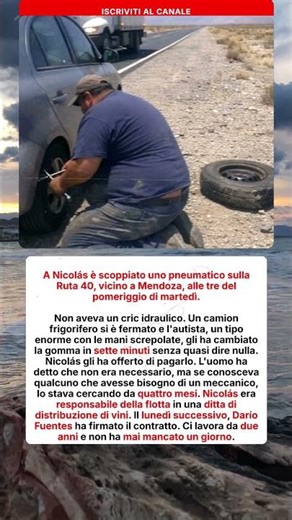 Gomma scoppiata, incontro inatteso...