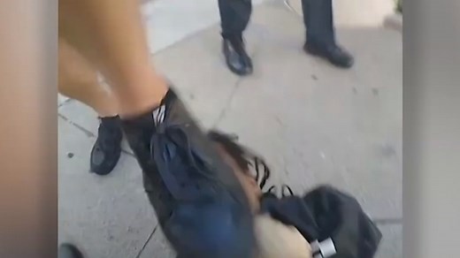 Video released by police in Indiana appears to show a sergeant stomp on a man's head