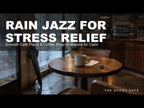 Rain Jazz for Stress Relief ☔ | Smooth Café Piano & Coffee Shop Ambience for Calm