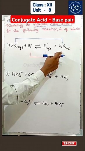 Find the Conjugate Acid and Base pair #chemistry #tricks