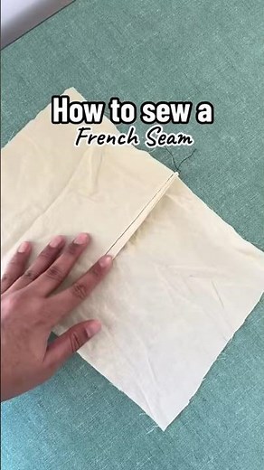 Quick tutorial on how to sew a French seam #sewingtips #shorts