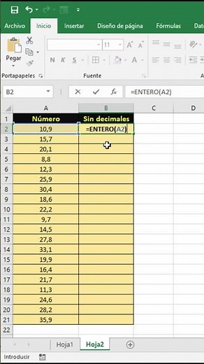 Remove decimals without rounding in Excel 🤯 (INT function) #excel #shorts #exceltips #viral